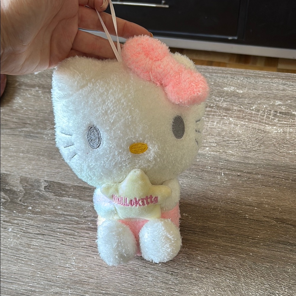 Hello Kitty Plush Toy with Pink Bow